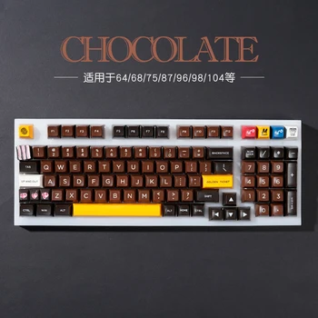 Šokolado Keycap Nustatyti, abs plasticfor mechaninė klaviatūra smėlio pilka žydra gh64 xd75 xd84 xd98 104