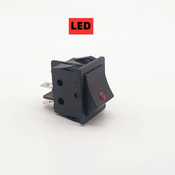 svirtinis jungiklis KCD4 4-pin 2 pozicijos ON-OFF Mini su šviesos cat-eye 220V LED svirtinis jungiklis mygtukas AC30A250V lašas laivybos